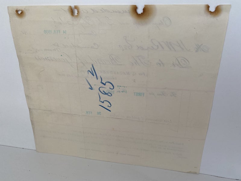 ANTIQUE INVOICE / RECEIPT: Otago Boys & Girls High Schools, Dunedin 1900 Carousel 3