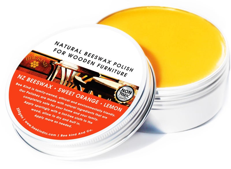 Bee Kind Natural Beeswax Polish for Wooden Furniture with Orange & Lemon Carousel 2