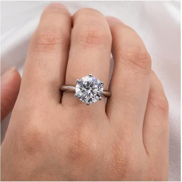 Sale: 5ct Moissanite Engagement Ring Diamond S925 Silver 18K White Gold Plated63003355651458112