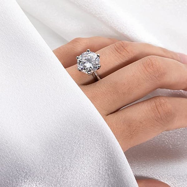Sale: 5ct Moissanite Engagement Ring Diamond S925 Silver 18K White Gold Plated63003355651458113