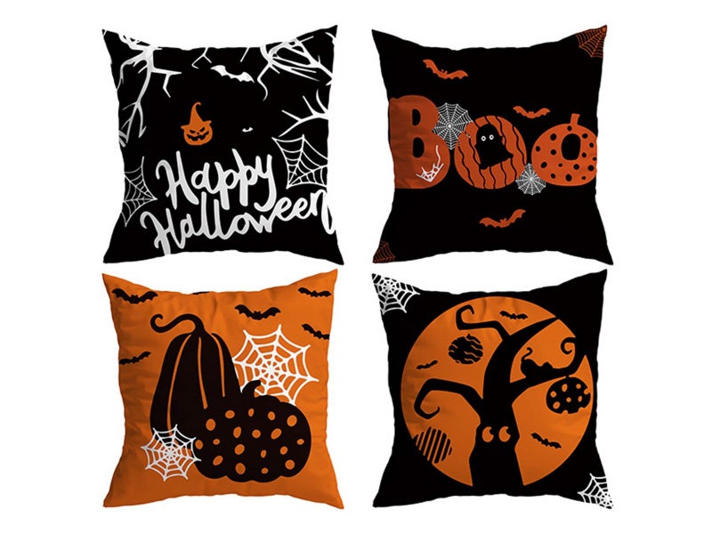 4Pcs Halloween Cushion Covers Pillows Case Home Decor Carousel 1
