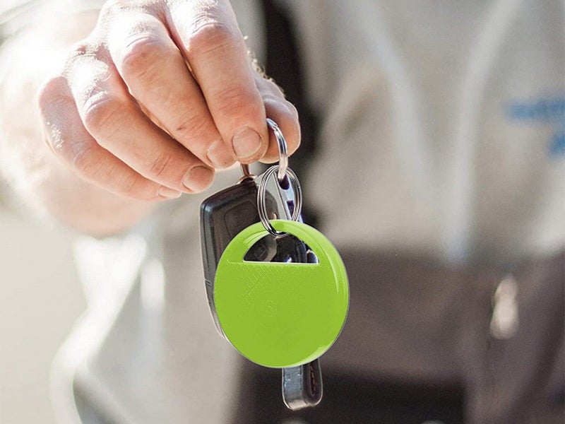 2Pcs Bluetooth Key Finder GPS Tracker Bluetooth Locator Pet Tracker Blue Green Carousel 2