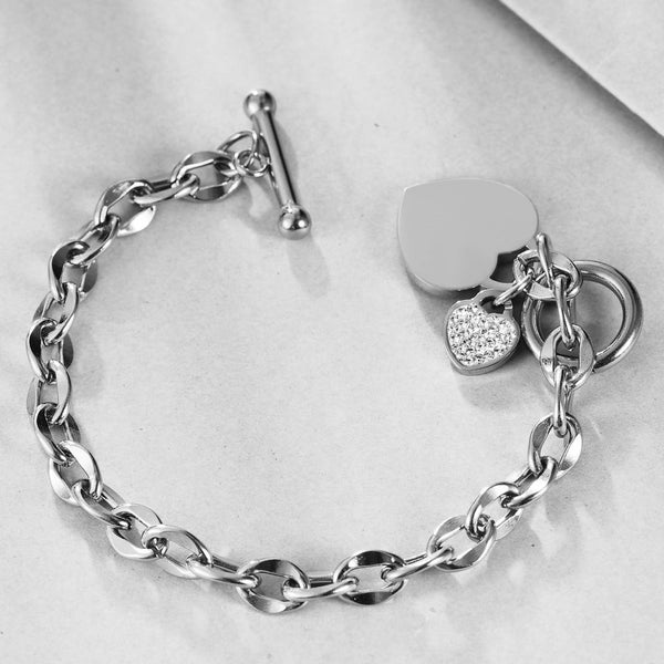 Bracelet Fashion Stainless Steel Heart Bracelet OT Buckle Carousel 2