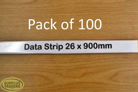 12200 - DATA STRIP NEW 900X26 100 PACK - $150.00 Incl GST Carousel 1