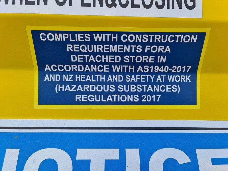 10ft High Cube Dangerous Goods container - (Christchurch)62864737881090113