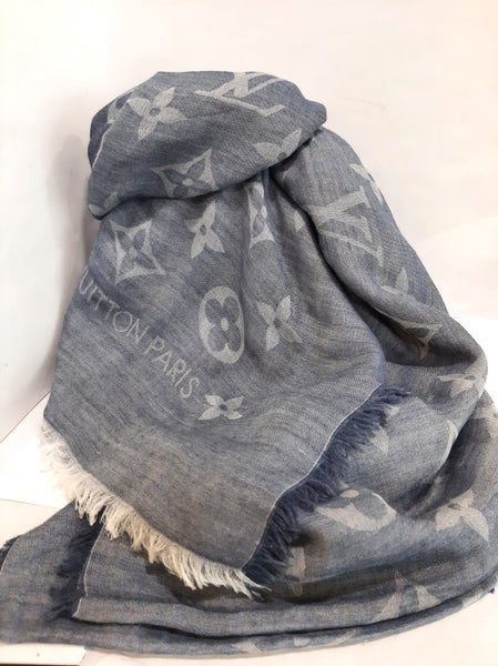 Louis Vuitton Daily Monogram Stole Scarf Wool Silk And Cotton