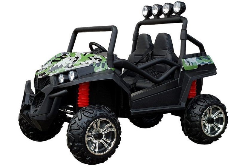 New Painted Military Polaris Style 4 Wheels Drive ride on Two seats w/ Rubber... Carousel 1
