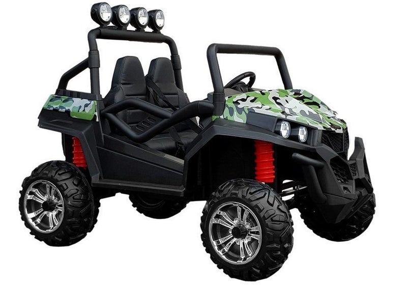 New Painted Military Polaris Style 4 Wheels Drive ride on Two seats w/ Rubber... Carousel 8