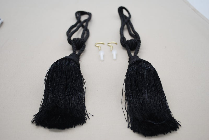 Black Tassle Tiebacks -x 1 pair Carousel 1