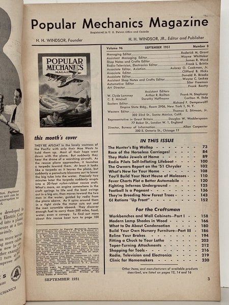 POPULAR MECHANICS Magazine - September 1951 Carousel 4