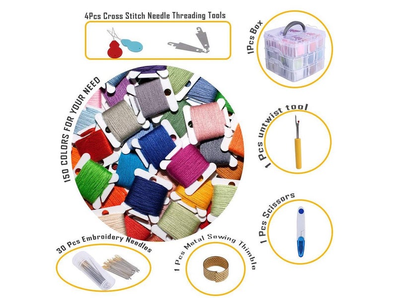 PTN New Embroidery Thread Cross-Stitch Floss Kit Sale Sale Carousel 2