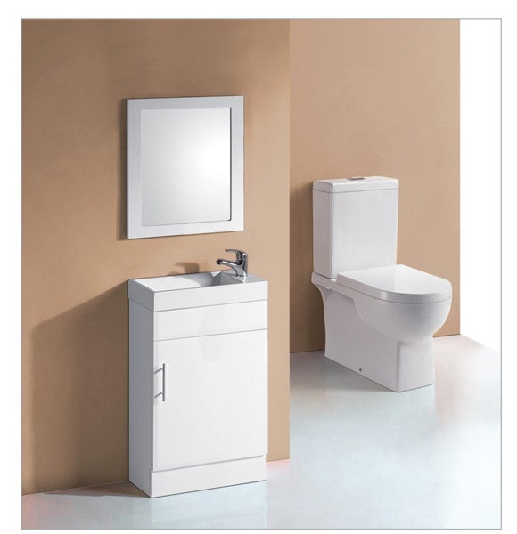 500mm White Lacquer Finish Vanity Carousel 1