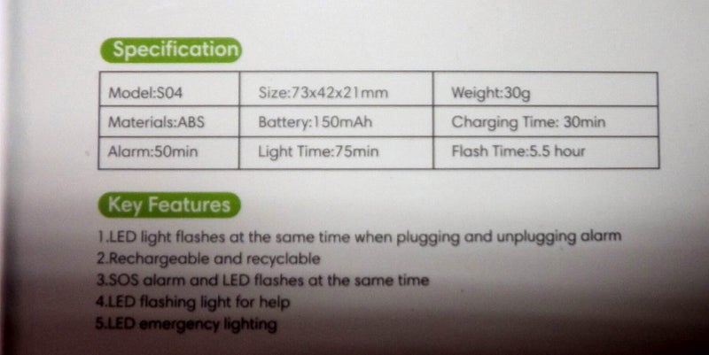 PERSONAL SECURITY ALARM SR-B009 2 for $20 Carousel 8