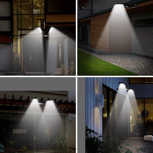 COB 200 LED Solar Powered PIR Motion Sensor Security Wall Light With Remote Carousel 6