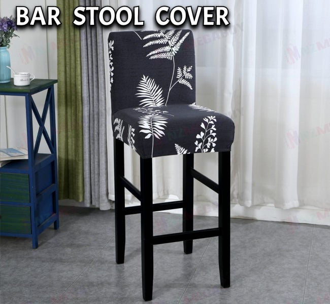 Cafe Bar Stool Covers Stretch Armless Chair Slipcover Spandex 1pc Carousel 14