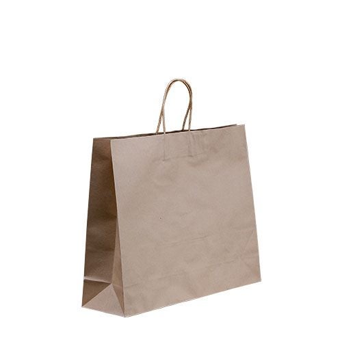 50 X Brown Twisted Handle Kraft Paper Bags Size Boutique Carousel 1