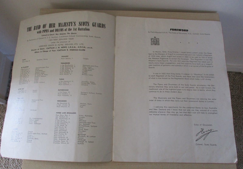 1964 NZ Tour of Her Majesty's Scots Guards Band Souvenir Booklet Carousel 2