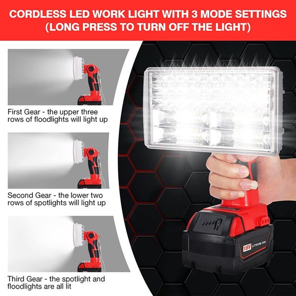 New LED Work Light fits Milwaukee M18 Battery Sale Sale Carousel 2