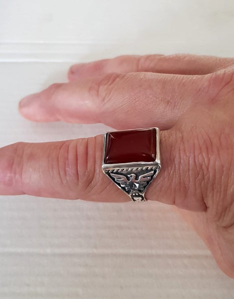 Stg Silver Carnelian Ring Carousel 2