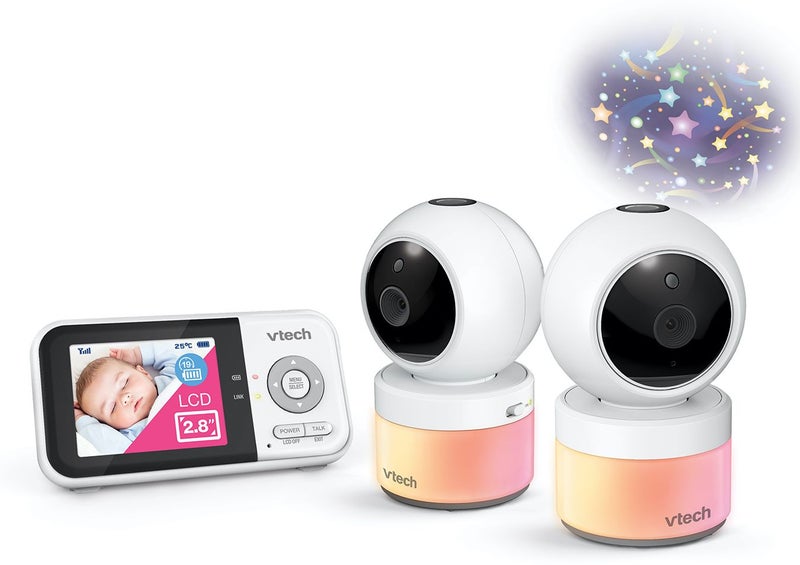 Vtech: BM3800N Full Colour Pan & Tilt Video Monitor Twin Camera Pack Carousel 1