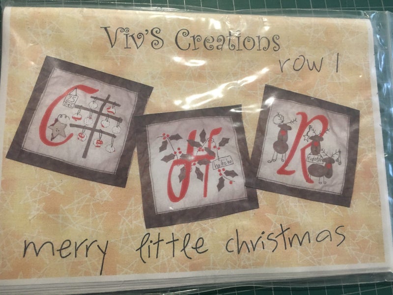 Viv's Creations Merry Little Christmas Quilt pattern, set of 5 Carousel 1