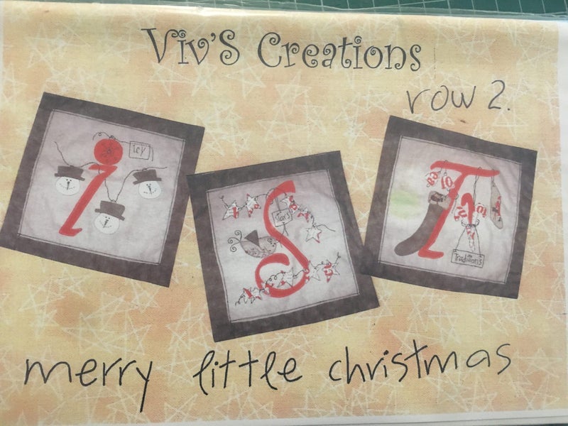 Viv's Creations Merry Little Christmas Quilt pattern, set of 5 Carousel 2