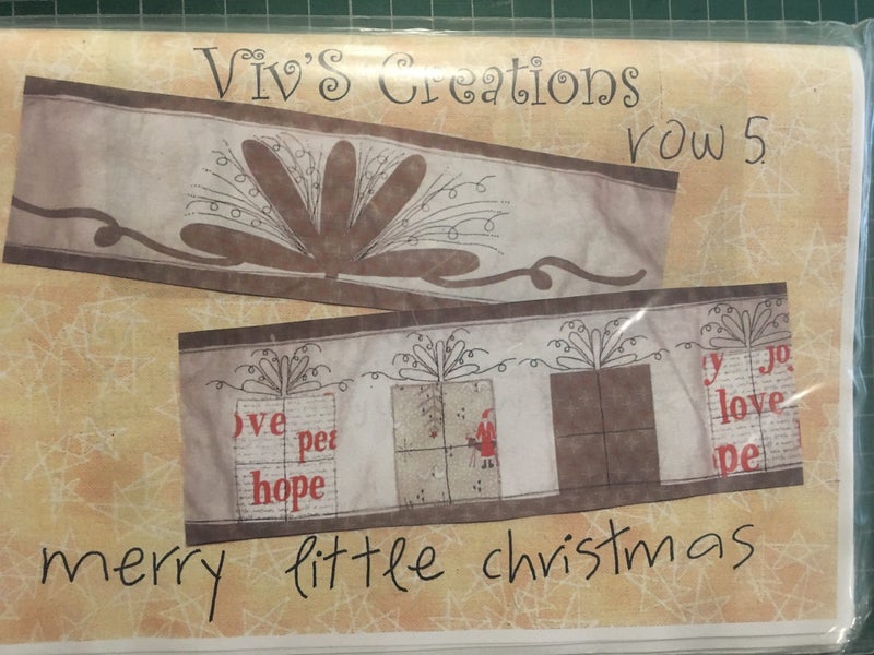 Viv's Creations Merry Little Christmas Quilt pattern, set of 5 Carousel 5