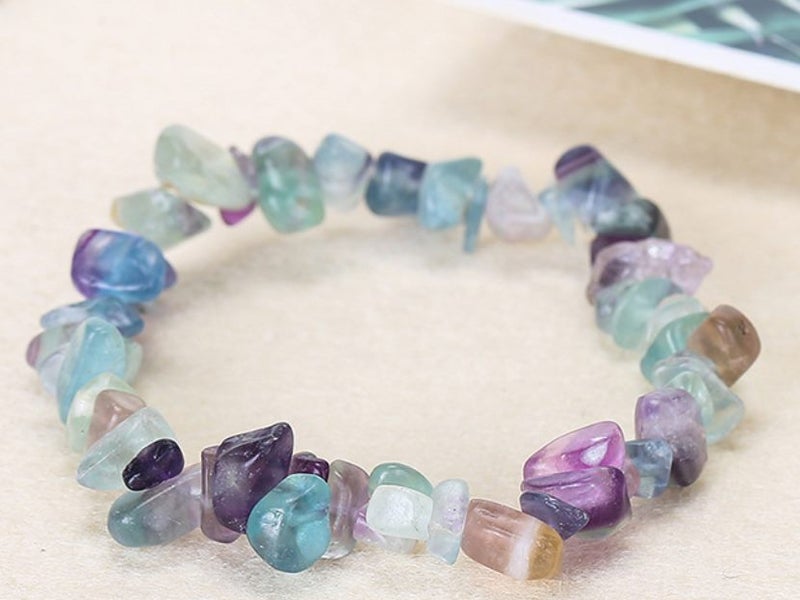 Bracelet Natural Multi-Colorstone Elastic Bracelet 5-8mm Carousel 1