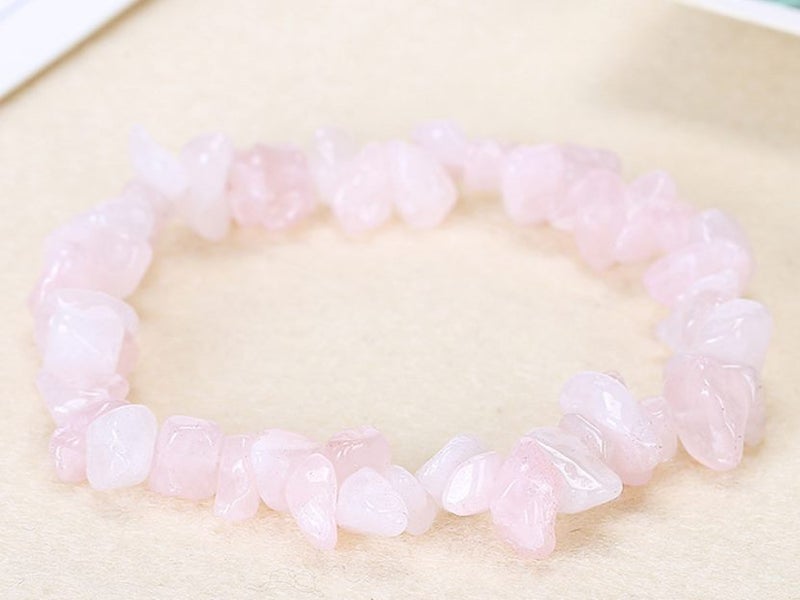 Bracelet Natural Pink Crystal Elastic Bracelet 5-8mm Carousel 1