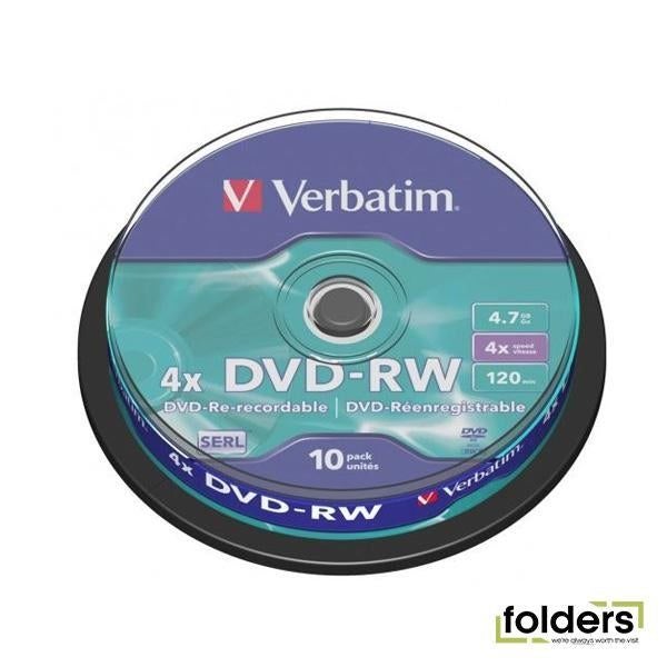 Verbatim DVD-RW 4.7GB 4x 10 Pack (MV293) Carousel 1