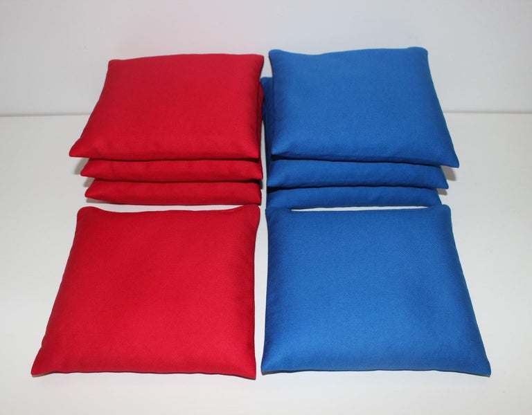 Cornhole Game Bags - NZ Made - Blue and Red Carousel 2