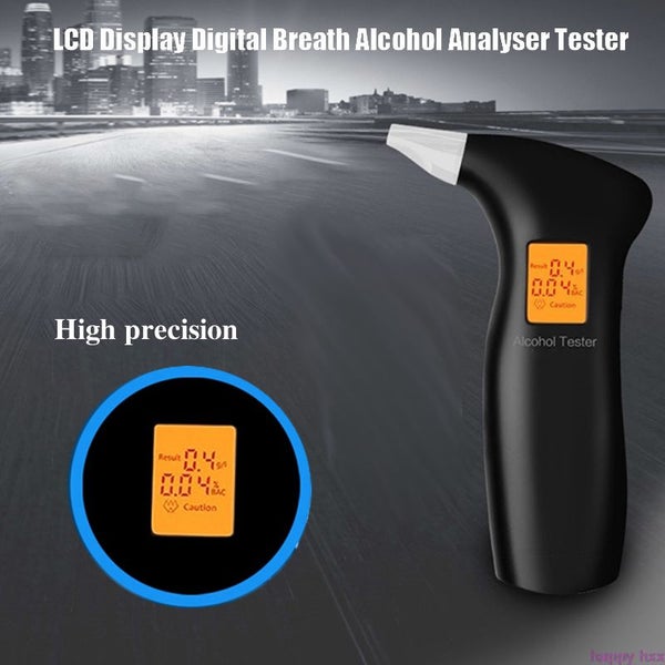 Digital Lcd Display Tester Alert Device Breathalyzer Alcohol Detector Black Elec Carousel 4