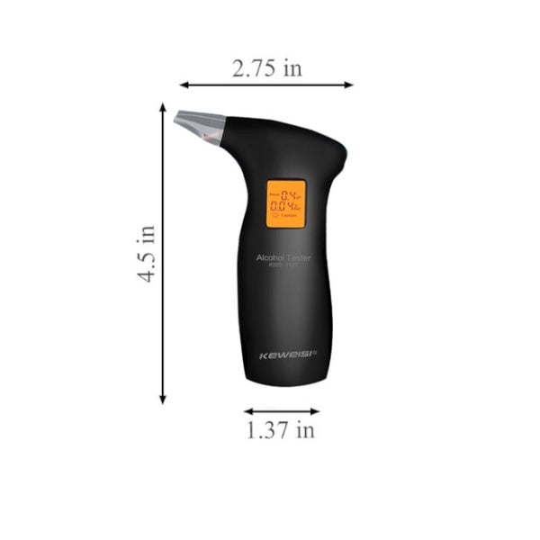 Digital Lcd Display Tester Alert Device Breathalyzer Alcohol Detector Black Elec Carousel 2