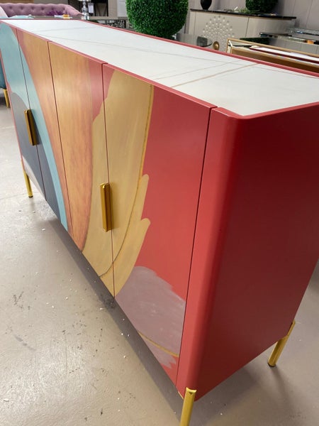 CLEARANCE - Minos Sideboard/ Buffet 4 Door W150 *55% Off* Last Floor Model Carousel 6