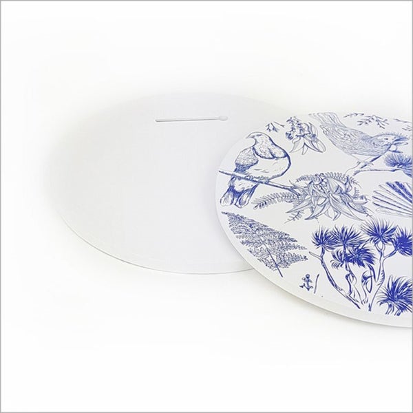 Wall Art - Printed Circle Large Folk Tui Large (25cm) Carousel 2