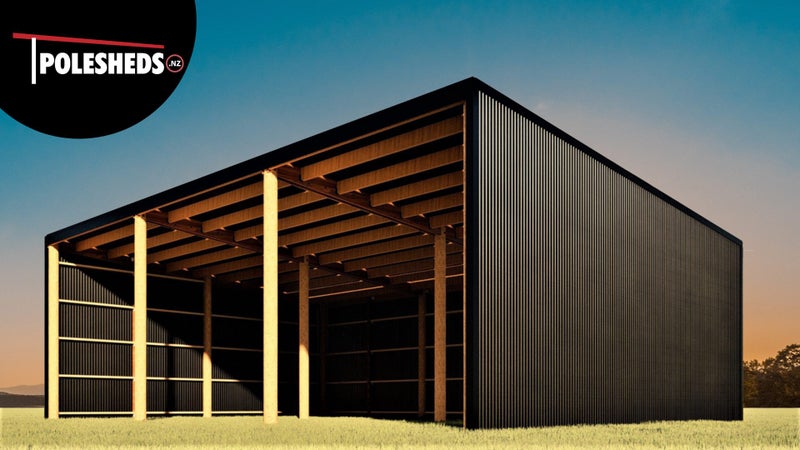 Farm Shed Kitset Lean-to 3 Bay Open 96sqm Carousel 1