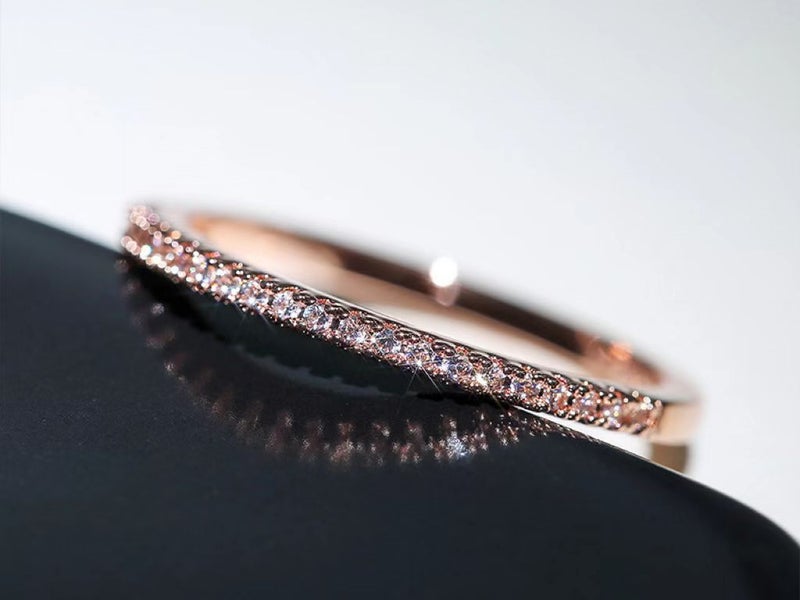 Ring CZ Diamonds 18KGP Rose Gold Ring/S6 Carousel 2