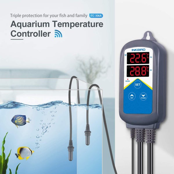 WiFi Temperature Controller Aquarium Heating Thermostat 306A Waterpoof Carousel 2