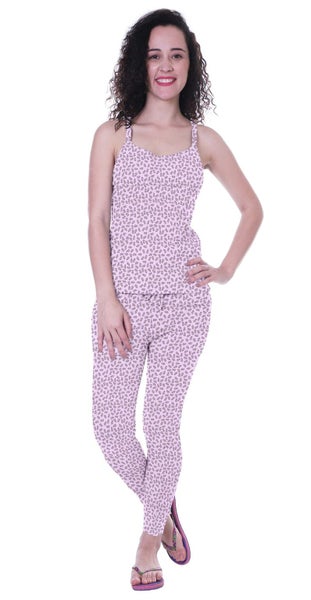Moomaya Printed Nightwear 2 Pcs Set For Women's Spaghetti strap Sleepwear Carousel 1