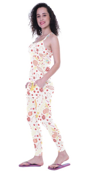 Moomaya Printed Nightwear 2 Pcs Set For Women's Spaghetti strap Sleepwear Carousel 2