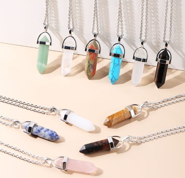 Necklace Natural Black Onyx Pendant Necklace Carousel 2