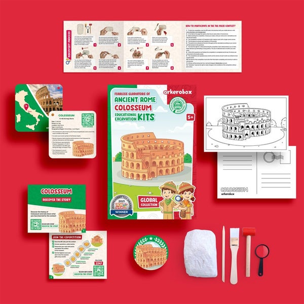 Arkerobox Ancient Rome Colosseum Educational Excavation Kits Kids Children 5y+ Carousel 2
