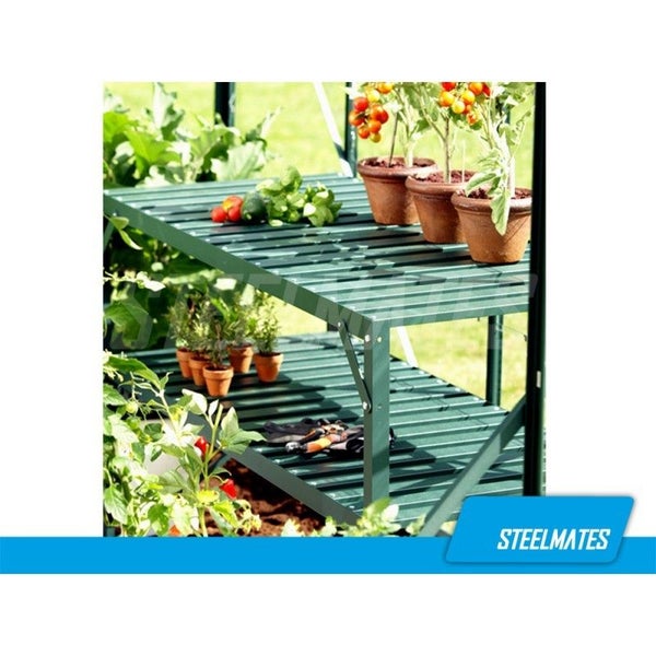 Two tier aluminium plant shelving Carousel 2