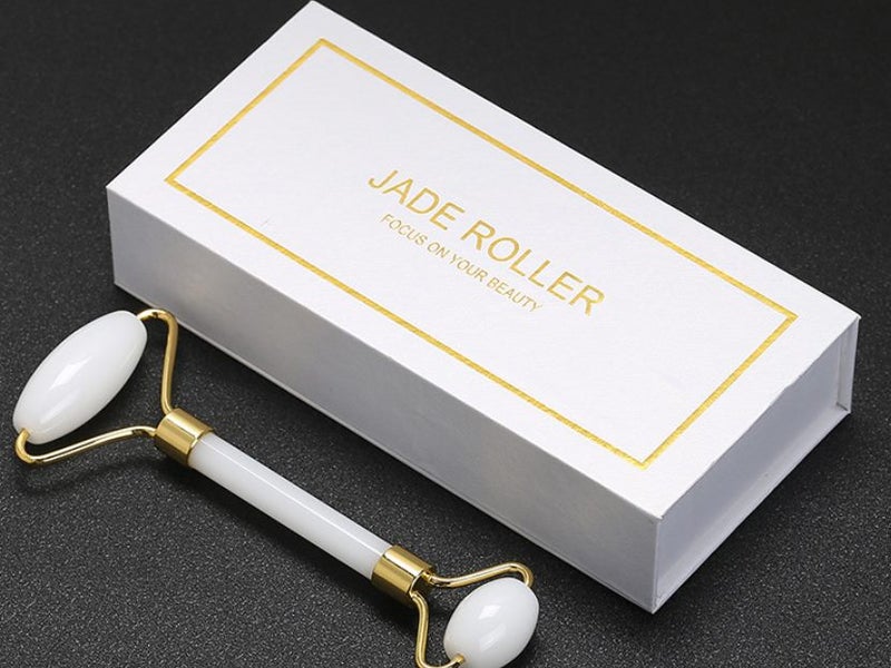 Massager Roller White Quartz Jade Facial Roller Massager Tool / Gift idear Carousel 1