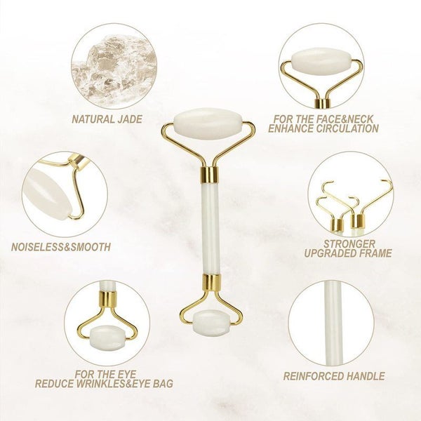 Massager Roller White Quartz Jade Facial Roller Massager Tool / Gift idear Carousel 2