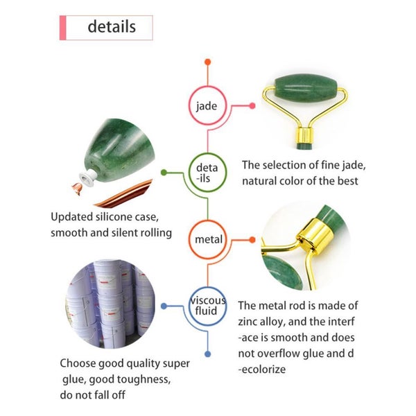 Massager Roller Rose Quartz Jade Facial Roller Massager Tool Christmas Gift Carousel 4