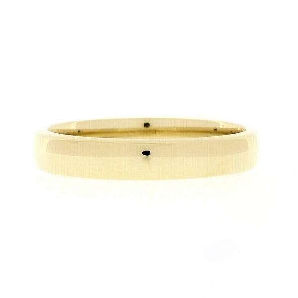 Vintage Classic Unisex 18K Yellow Gold Flat Domed Top Polished Wedding Band Ring Carousel 7