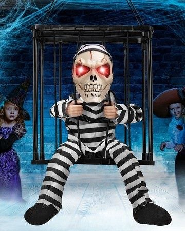 Hanging Ghosts Halloween Decor,Yelling Scary Animated Halloween Decorations Carousel 1