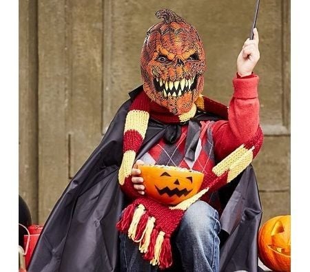 Halloween Pumpkin Mask Scary Latex Full Head Mask Fancy Dress Scarecrow Carousel 7