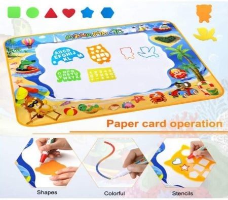 Water Doodle Mat Magic Doodle Drawing Mat, Large Magic Water Drawing Mat Toy Ki Carousel 1